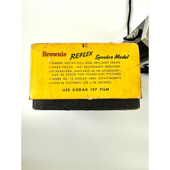 Vintage Kodak Brownie Reflex Synchro Camera With Box - Picture 6 of 10